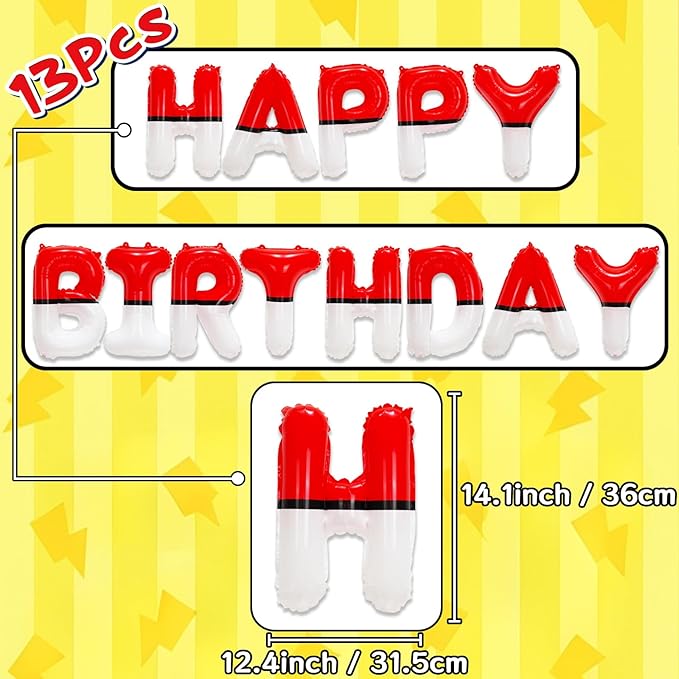 Happy Birthday Banner Balloons Foil Letters Signs Party Decorations Supplies for Boys Grils