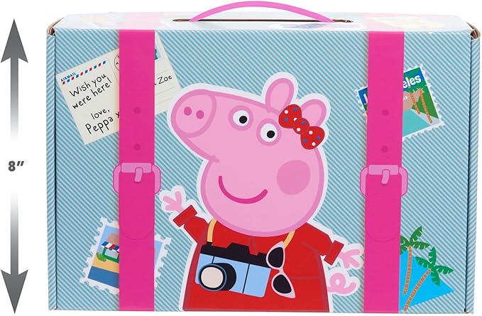 Just Play Peppa Pig Dress Up and Pretend Play Trunk, Reusable Cardboard Trunk with 18-pieces, Size 4-6X, Kids Toys for Ages 3 Up, Amazon Exclusive