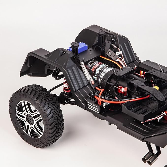 1/8 Remote Control Off Road Vehicle Portal Axle Differential Lock AWD 2Speed Gearbox 775 Brushed Motor PNP Model Crawler Car(Green)