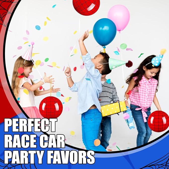 12 Pcs Spider Party Favors Punching Balloons for Kids Spider Web PVC Inflatable Punch Bouncy Balloon Heavy Duty Goodie Bags Stuffers Classroom Rewards Carnival Toy Prizes