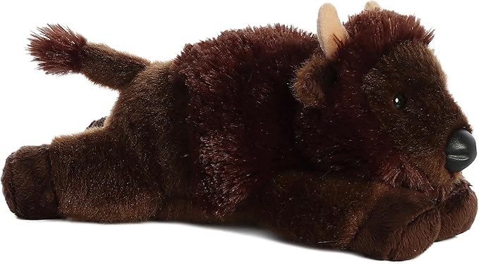 Aurora® Adorable Mini Flopsie™ Plains™ Stuffed Animal - Mini Companions Ready for Playful Adventures - for Kids All Ages, Toddlers, Adults, and Families - Brown 8 Inches