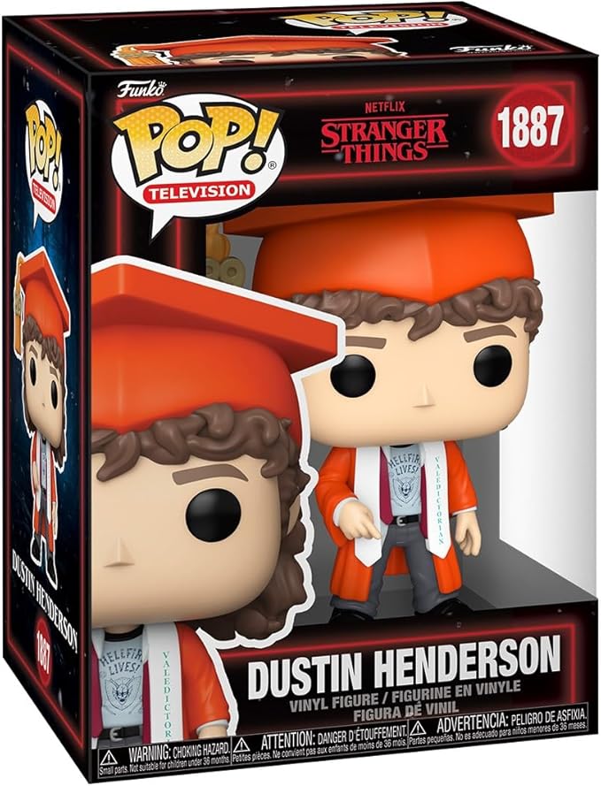 Funko Pop! TV: Stranger Things - Dustin Henderson - Collectable Vinyl Figure - Gift Idea - Official Merchandise - Toys for Kids & Adults - Fantasy Fans - Model Figure for Collectors and Display