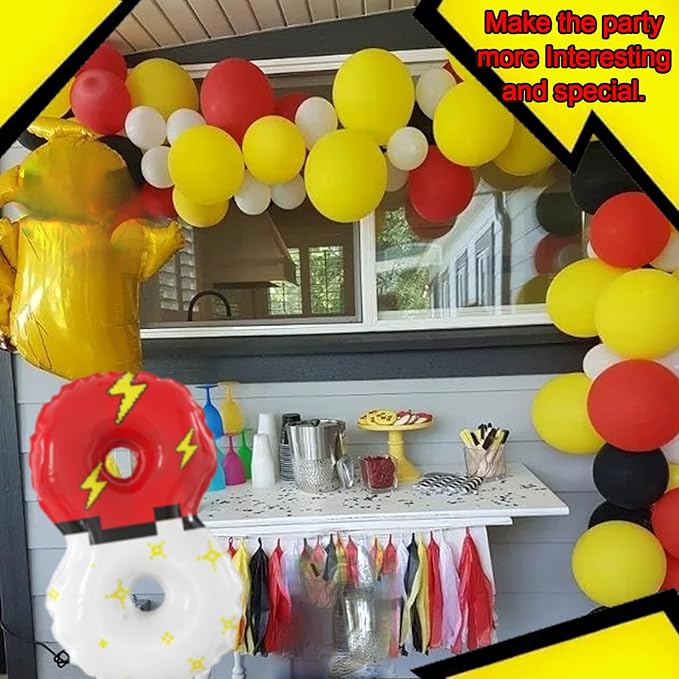 40 Inch Red White Cartoon Theme Number Balloons Large Birthday Party Number Balloons Cartoon Animation for Kids Birthday Party Decoration Supplies (Number 8)