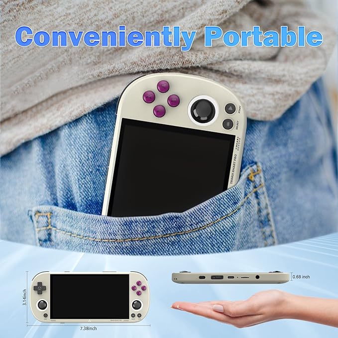 Trimui Smart Pro Retro Handheld Gaming Console Video Gaming Console Trimui Smart Pro Retro Portable Game Console Emulator Dual Joystick Design 4.96 inch 720x1280 IPS Screen 5000mAh 64G TF Card Gary