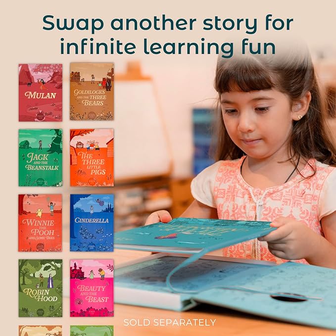 Cali’s Books The Little Mermaid - infinibook Reader Recordable Storybooks for Kids, Customizable Interactive Audio Book Reader for Toddlers, Educational Screen-Free Toy