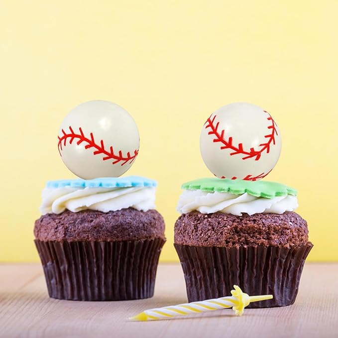 28pcs Baseball Cake Topper Decorations Mini Cup Cake Decorations For Baseball Theme Birthday (Style 04)