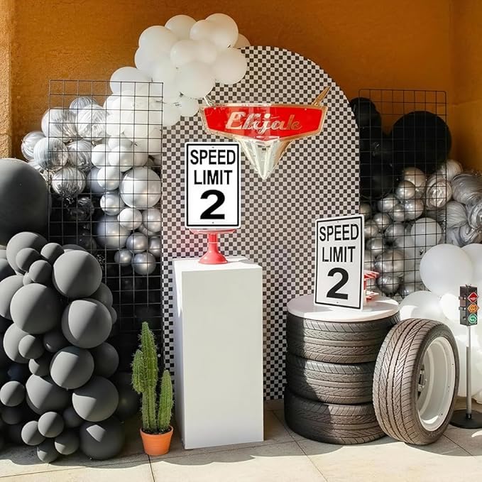 Speed Limit 2 Mph Sign Slow Down Traffic Sign Party Supply Party Decor (2 Pack)
