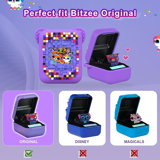 Canboc Silicone Case for Bitzee Orginal Interactive Toy Digital Pet, Protective Skin Cover for Bitzee Virtual Electronic Digital Pet, Purple (Case Only)