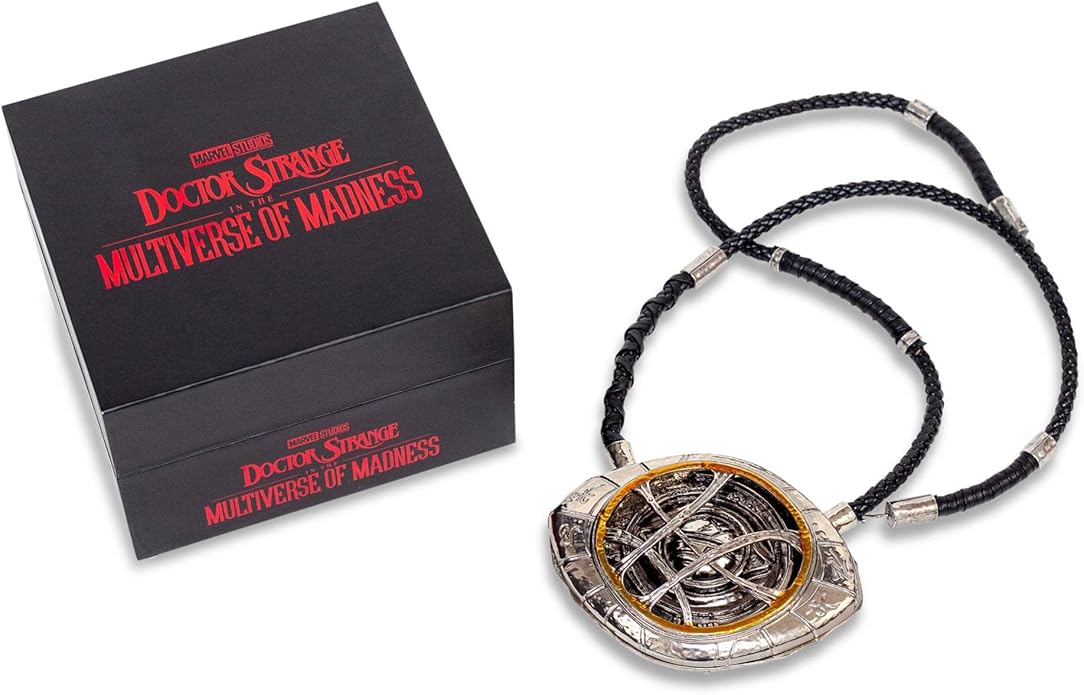 Toynk Marvel Studios Doctor Strange in the Multiverse Of Madness Brass Eye Of Agamotto Prop Replica Necklace