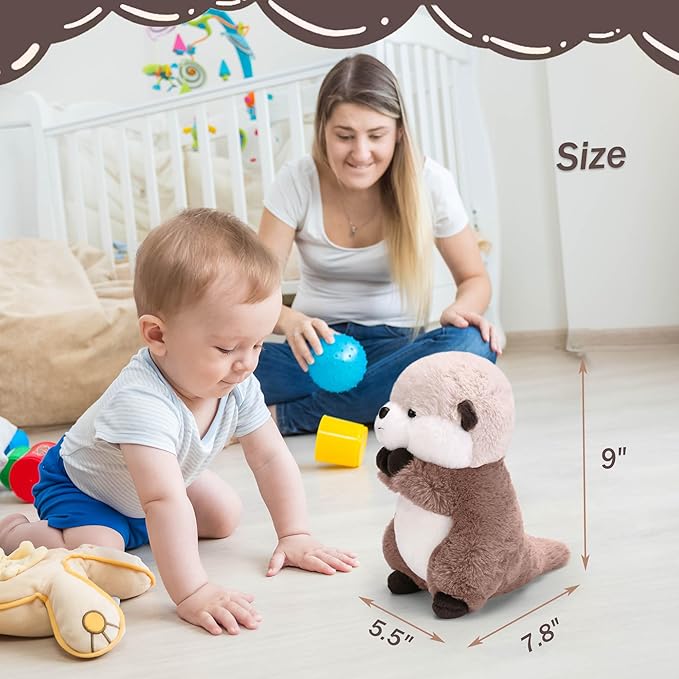 Cute Otter Plush Soft Plushie Toy Stuffed Animal Birthday Gift for Kids Children Girls Boys 9.8 Inch Sea Otter Stuffed Animals
