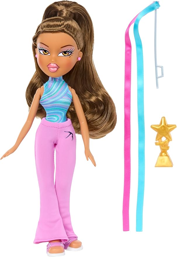 Bratz Play Sportz Yasmin Fashion Doll with Accessories, Gymnastics