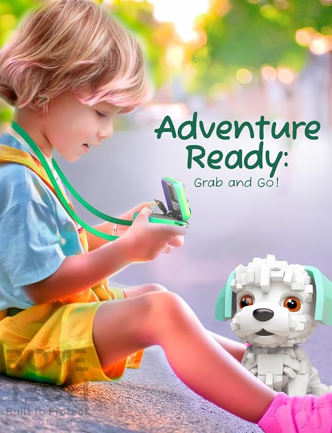Rome Tech Silicone Case for Bitzee Interactive Toy Digital Pet and Case - 2 IN 1 Protective Cover + Lanyard for Bitzee Pet Toy - Green