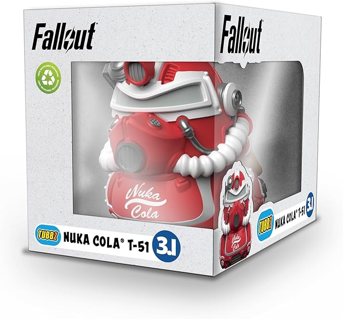 TUBBZ Boxed Edition Nuka Cola T-51 Collectable Vinyl Rubber Duck Figure - Official Fallout Merchandise - Thriller TV & Video Games