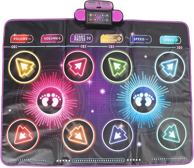 Dance Mat, Double Player Electronic Dance Mat for Kids Adults Toddlers, Interactive Dancing Game Pad, Music Playmat for Girls Boys 5 6 7 8 9 10 11 12 Year Old