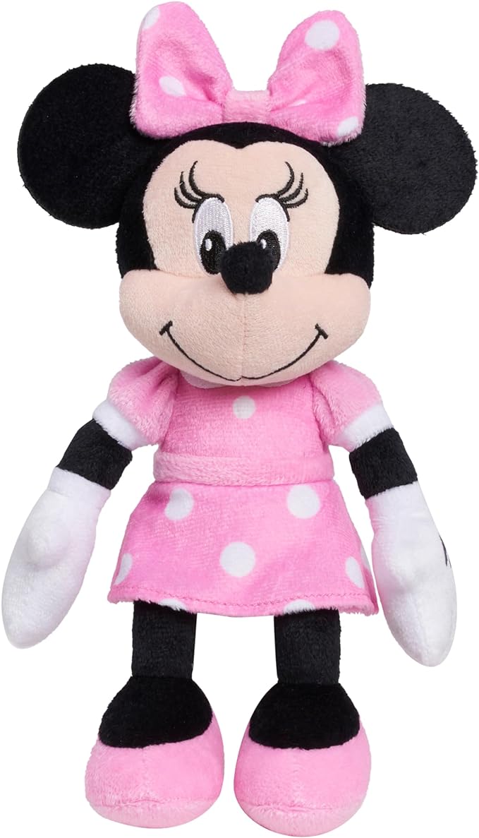 Disney Junior Mickey Mouse Bean Plush Minnie Mouse Stuffed Animal, Kids Toys for Ages 2 Up by Just Play