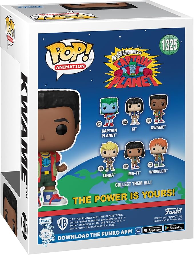 Funko POP! Animation: Captain Planet - Kwame Olowe - Captain Planet and The Planeteers - Collectable Vinyl Figure - Gift Idea - Official Merchandise - for Kids & Adults - TV Fans