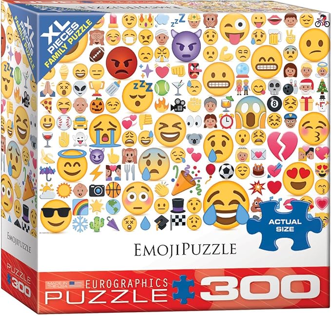EuroGraphics Emoji (300 Piece) Puzzle, Multi, 19-1/4inx26-3/4in