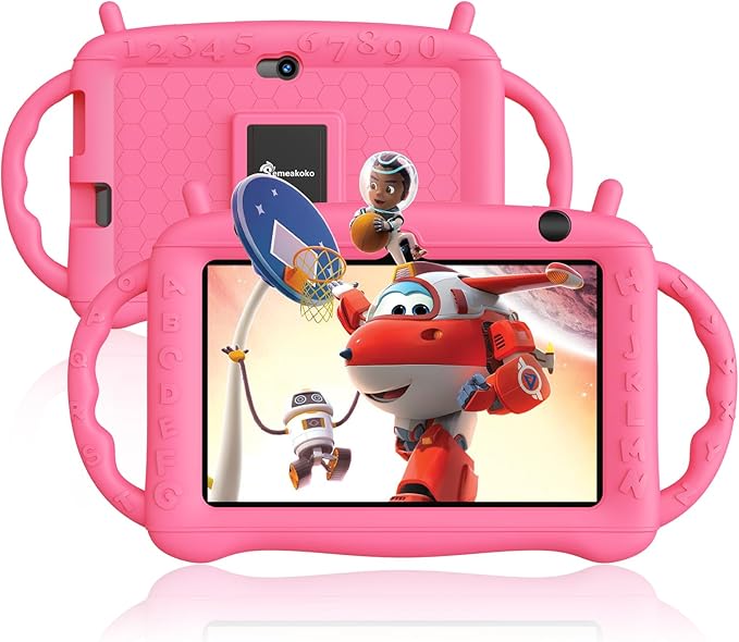 7 inch Tablet for Kids 2-10, Educational Learning Toddler Tablet Android 12 with Shockproof Case, 2GB RAM+32GB ROM, Parental Control, Dual Camera, Gift for Boy Girl