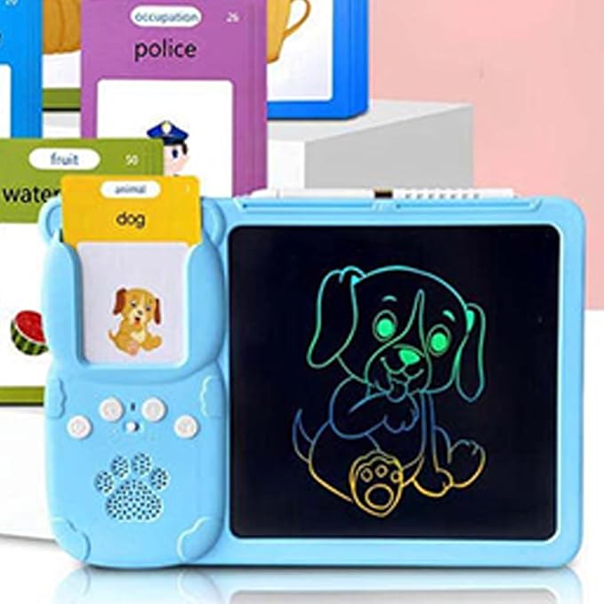 Talking Flash Cards - Kids Speech Trainer, Portable Learning Device, Audio Word Cards, Pocket Study Tool | Interactive Vocabulary System Portable Early Education Practice for toddlerse