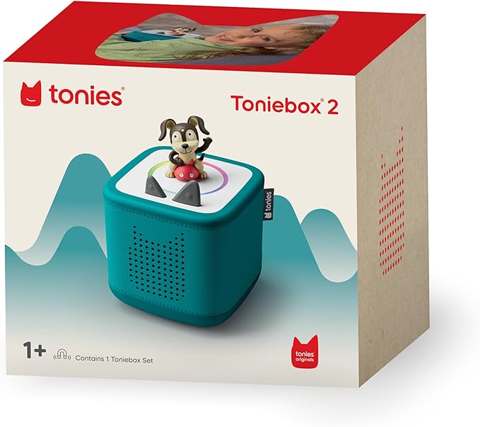 Toniebox 2 Audio Player Starter Set for Kids 1+ with Playtime Puppy - Tropical Teal