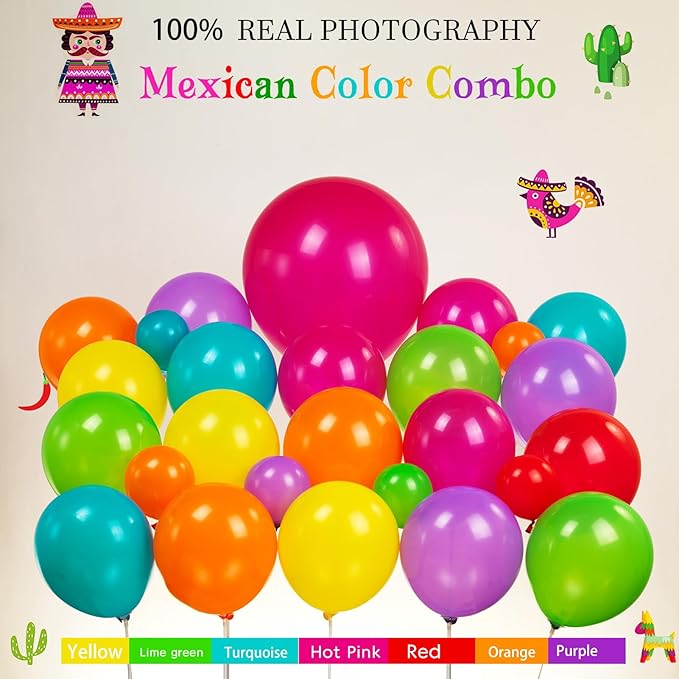 Fiesta themed balloon garland kit 150pcs Mexican Fiesta Party Decorations Arch With Cactus Llama Taco Avocado Chili Pepper Mylar Balloons for carnival Birthday Cinco De Mayo Taco Party Supplies