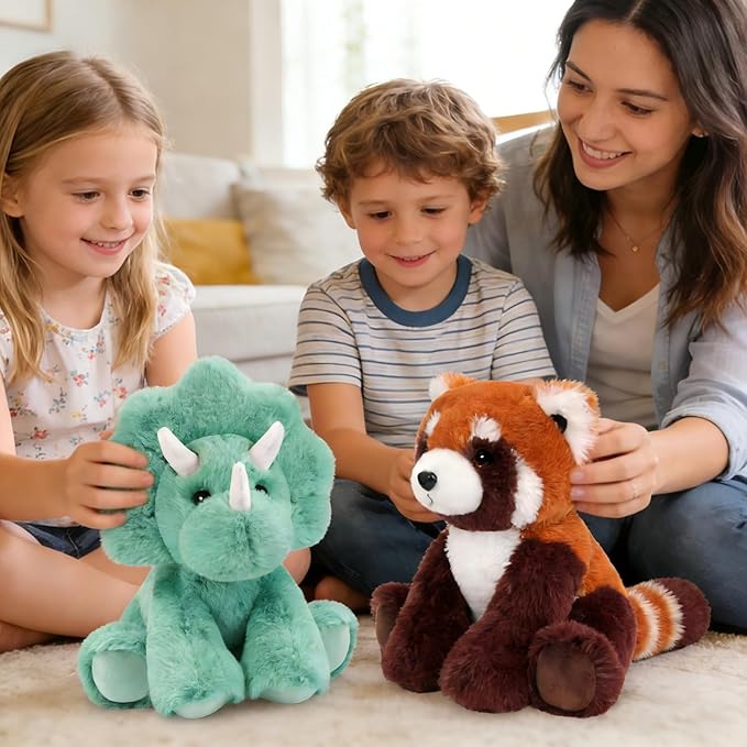 OROZCOR Red Panda Plush, Cute Red Panda Stuffed Animal Toy 8.5 Inch,Soft Red Panda Plushies Gifts for Kids Girls Boys (Red Panda)