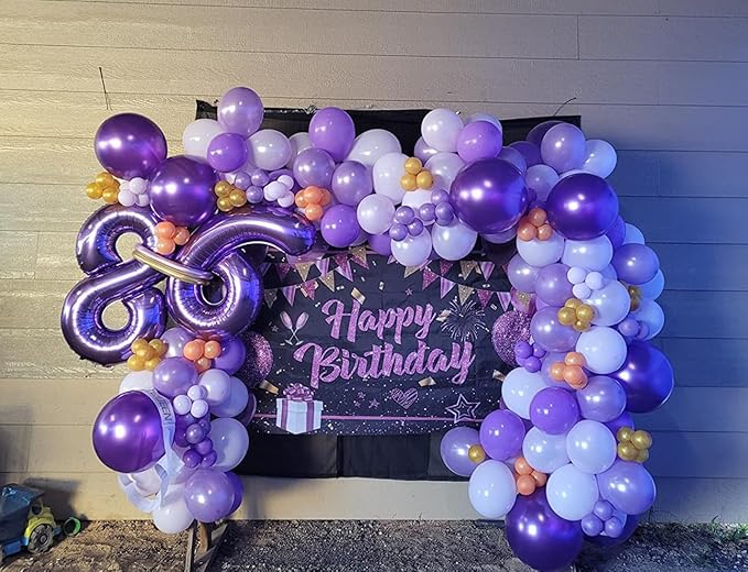 6 Balloon Number 40 Inch, 6th 6 7 Birthday Balloon for Boy Girl, Purple 16 60 61 65 Numbers Balloons Birthday Party Wedding Events Decorations
