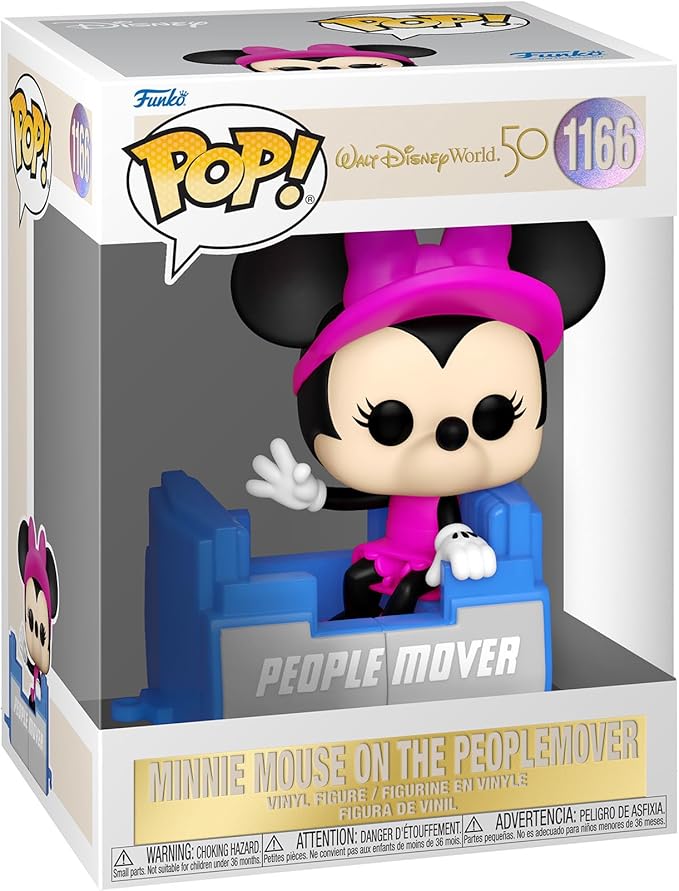 Funko Pop! Disney: Walt Disney World 50th - Minnie Mouse on The People Mover, Multicolor