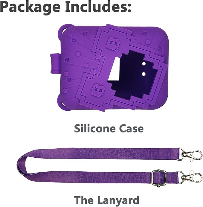 JCHPINE Silicone Cover Case for Bitzee Disney Interactive Digital Pet and Case, Protective Skin Sleeve for Bitzee Disney Virtual Electronic Pets (Purple)