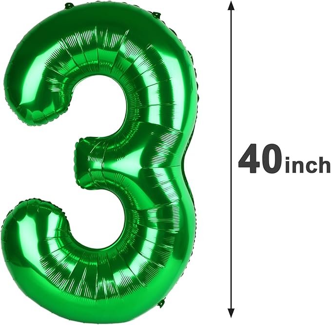 Green 13 31 Number Balloon 40 Inch，Large 13 31 Green Birthday Party Decorations, Number 13 31 Foil Balloons for Anniversary Party Graduations Celebration Supplies