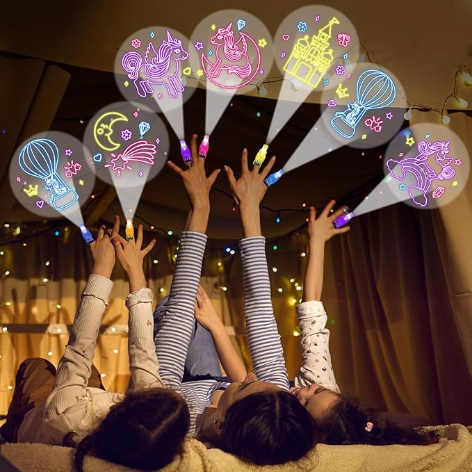 36 PCS Unicorn Neon LED Finger Lights Rainbow Magical Unicorn Party Favors Glow in the Dark Light Up Finger Lights Themed Toys Bulk for Birthday Party Goodie Bag Stuffer Birthday Gifts Classroom Prize
