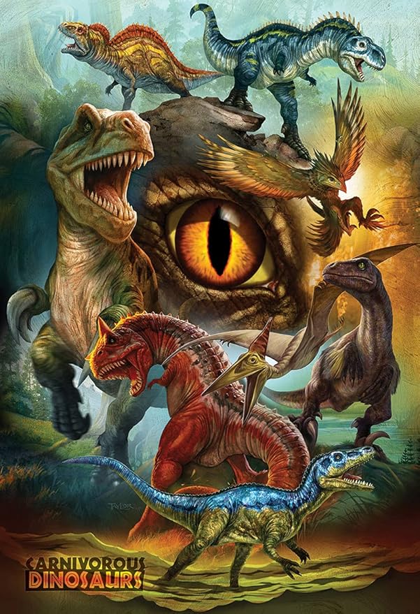 EuroGraphics 6100-0359 Carnivorous Dinosaurs 100-Piece Puzzle