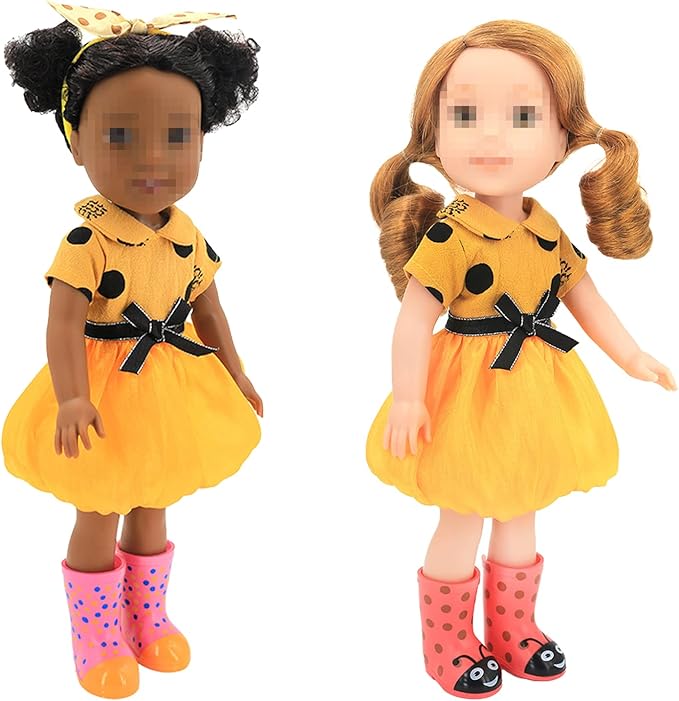 ONEST 10 Sets 14.5 Inch Girl Doll Clothes Outfits Dresses Pajamas Swimsuit, Girl Doll Accessories for 14 to 14.5 Inch Dolls