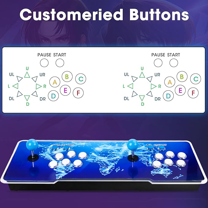2026 Upgraded Arcade Console, Pandora Box,WiFi Download Games, Built in 36,800 Games,PSP/DC/N64 Simulators,3D Game, 4K HDMI Output, Suitable for TV/PC/Projector, 256GB TF Card, Retro Game Console