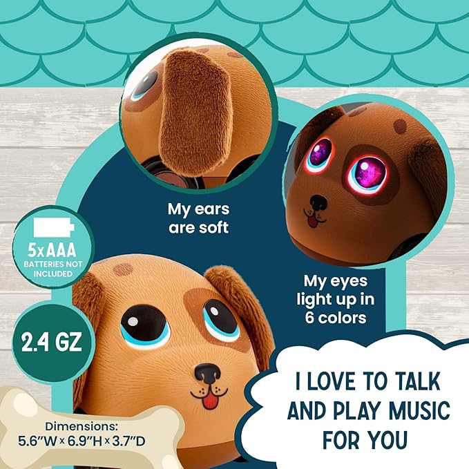 Flybar Poko Petz, Remote Control Car for Toddlers Dog Toys - 2.4GH for Boys and Girls, Light Up, Singing, Talking Toy, Preschool, Best Birthday, Toddler Gifts for Ages 3 and Up