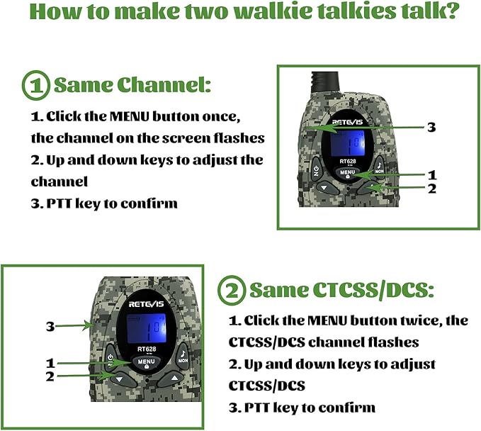Retevis RT628 Camo Walkie Talkies for Kids, Army Toys for 6-12 Year Old Boys Girls Bundle with EZTalk 80 Kids Walkie Talkies, Science STEM Kits DIY Electronic Toys Christmas Birthday Gifts