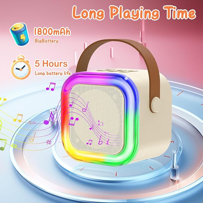 Karaoke Machine for Kids, Toys for 3-12 Years Old Girls Gifts, Kids Karaoke Microphone Machine Toy, Best Fun Christmas Birthday Gifts for 5 6 7 8 9 10 11 Years Teens Girl Boys