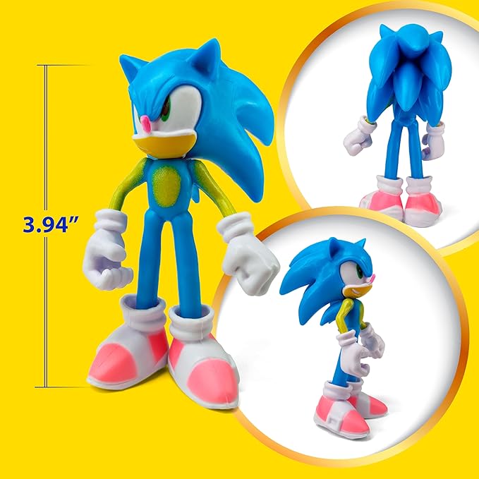 Toysvill Sonic The Hedgehog Big Action Figures (Set of 6 pcs), Collection Toys, Birthday Cake Decoration Party Supplies Cake Topper