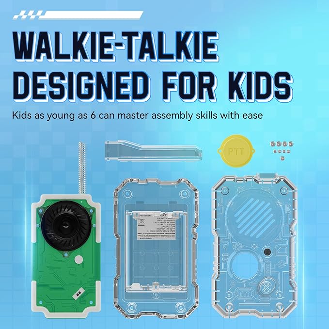 Retevis RT388 Pink Walkie Talkies Toys for Girls Bundle with EZTalk 80 Walkie Talkies for Kids, Science STEM Kits Kids DIY Toys for Boys Girls Ages 6-12 Christmas Stocking Stuffers