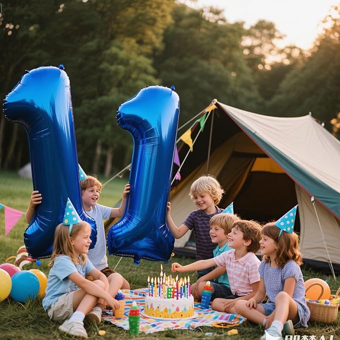 40 Inch Navy blue Number 11 Digital Balloon,Jumbo Mylar Foil Helium Balloon for 11 Balloons for Birthday Party,Wedding Anniversary Party Decorations