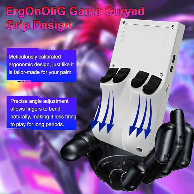 R36Max Retro Handheld Game Console,4-inch IPS OCA HD MIPI Screen, Open Source Linux System and 20000+ Games, Built-in 64GB TF Card Portable Video Gaming Console. (White)