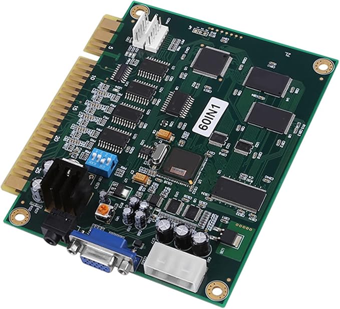 Jeanoko Jamma 60 In1 Multicade Board Cga Vga Output for Game Machine 19×18×2 Classical Video Game 60 in 1 Electronic