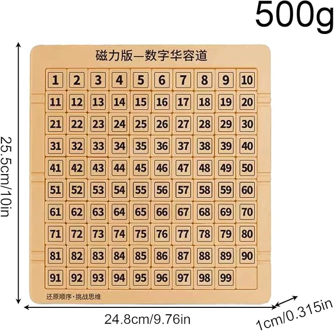 Slide Puzzle 1-99 Number Magnetic Educational Counting Toy - Doodle Board with Pen for Boys Girls Teens | Fun Learning Game for Easter Travel Christmas Holidays and Skill Development