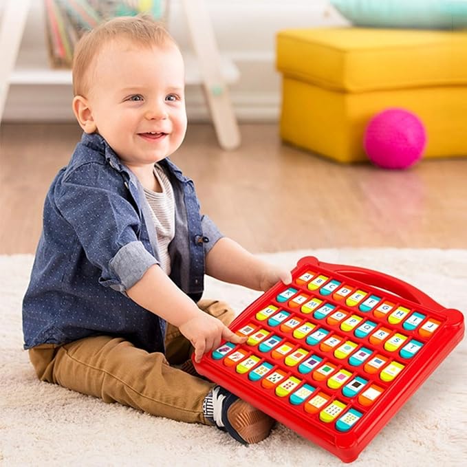 Battat – Pop – Up Alphabet – 50 Letter & Picture Flaps – Shapes, Colors & Letters – Educational & Learning Toys – 3+ Years– Hide & Seek Alphabet