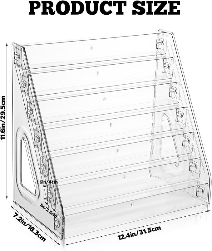 7-Layers Clear Display Shelf for Funko Pop,Mini Collectible Toys Display Shelf for Bitty Pop,Clear Acrylic Display Case for Miniature Mini Action Storage Compatible