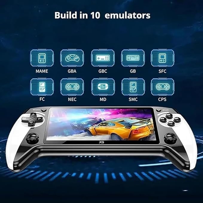 X9 Retro Handheld Game Console, 2026 New Retro Game Console, 8gb with HD 5.5-Inch IPS Screen, 20000+ Built-in Games, Handheld Emulator Supports Connection to TV, for Any Age Group (1Pc)