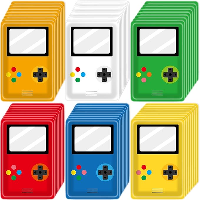 48PCS Video Game Birthday Party Decorations Colorful Controller Shaped Disposable Paper Square Plates Video Gaming Party Dessert Cake Tableware Set Gamer Decor for Kids Game on Theme Parties Supplies