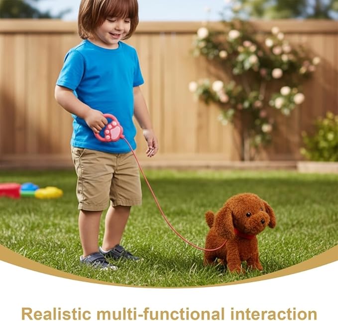 Robot Puppy That Acts Like a Real Puppy, Wuffy Robot Dog, Electronic Interactive Dog with Walking, Barking, Tail Wagging, Wuffy Robotic-Dog with Touch Sensing and Responsive to Touch