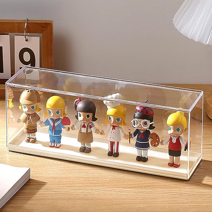 Clear Acrylic Display Case for Mini Pop Figures,Desktop Storage Cabinet Organizer for Doll Toy Collectibles, Action Figures, Mini Figurines Dustproof Protection
