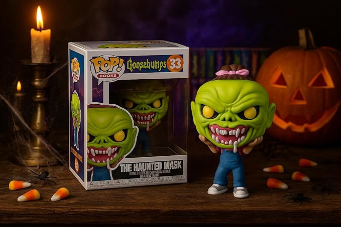 Funko Goosebumps R. L. Stine + Pop Protector: Pop! Horror Books Vinyl Figure (Bundled with ToyBop Brand Box Protector Case) (The Haunted Mask (1993) #33/80901)